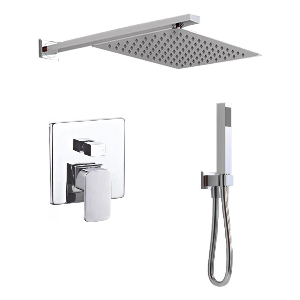 Kit Doccia Rettangular 1 Completo Di Soffione Doccetta E Miscelatore Con Deviatore Francia - Foto 1