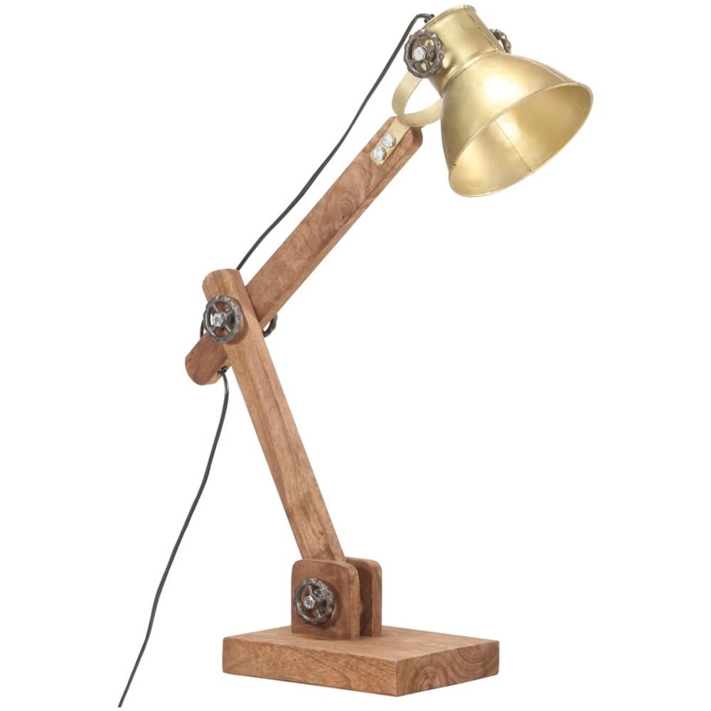 Lampada Da Scrivania Industriale Ottone Rotonda 58x18x90 Cm E27 - Foto 2