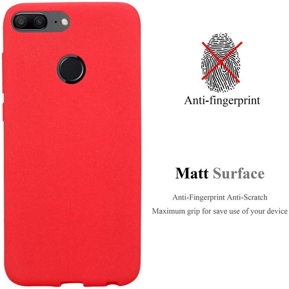 Custodia Compatibile Con Honor 9 Lite In Frost Rosso - Coperchio Protettivo In Silicone Tpu Flessibile - Foto 2