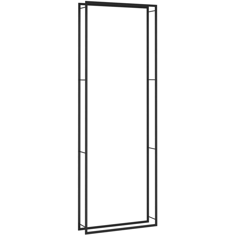 Portalegna Nero Opaco 110x28x312 cm in Acciaio - Foto 1