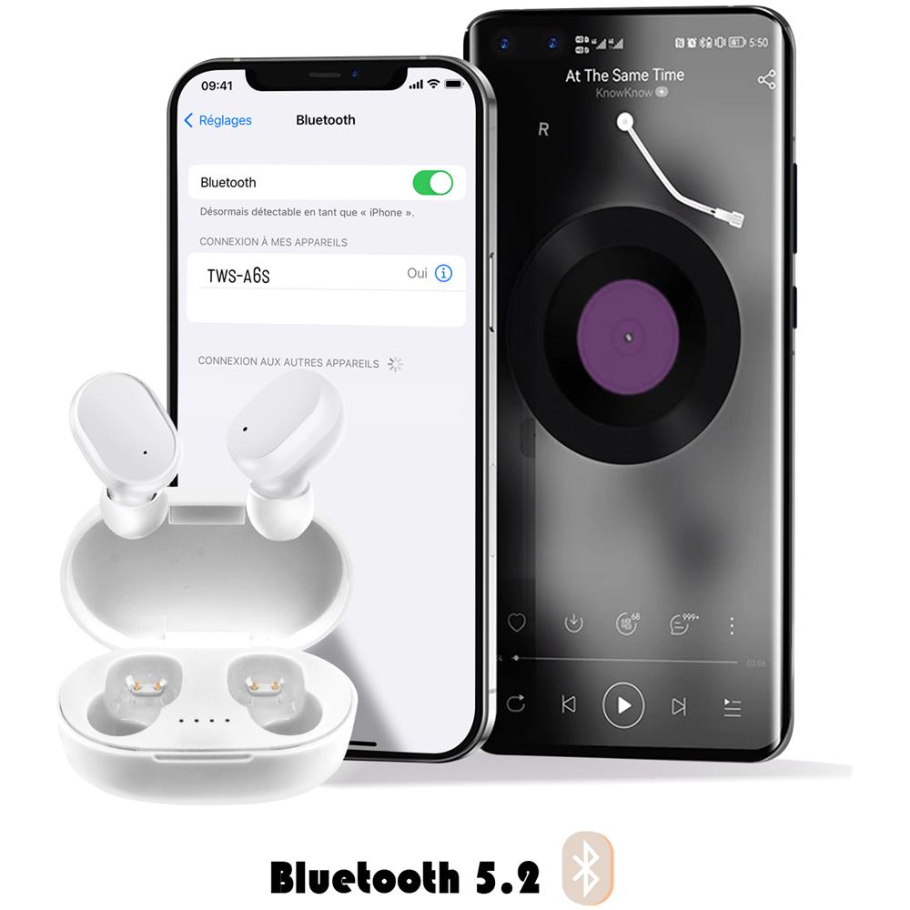 Auricolari Bluetooth 5.2 Con Custodia Di Ricarica Autonomia 12 Ore Suono Chiaro - Foto 5