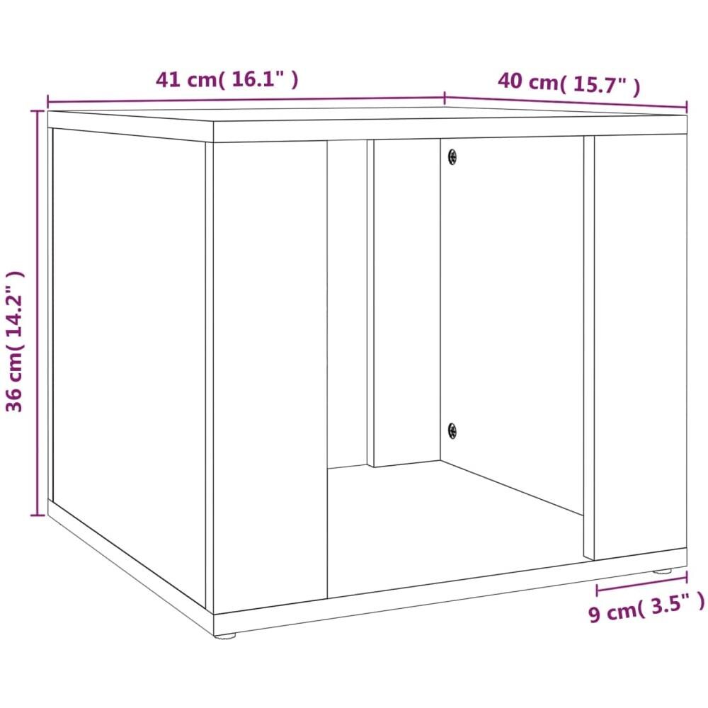 Comodino Grigio Sonoma 41x40x36 Cm In Legno Multistrato - Foto 10