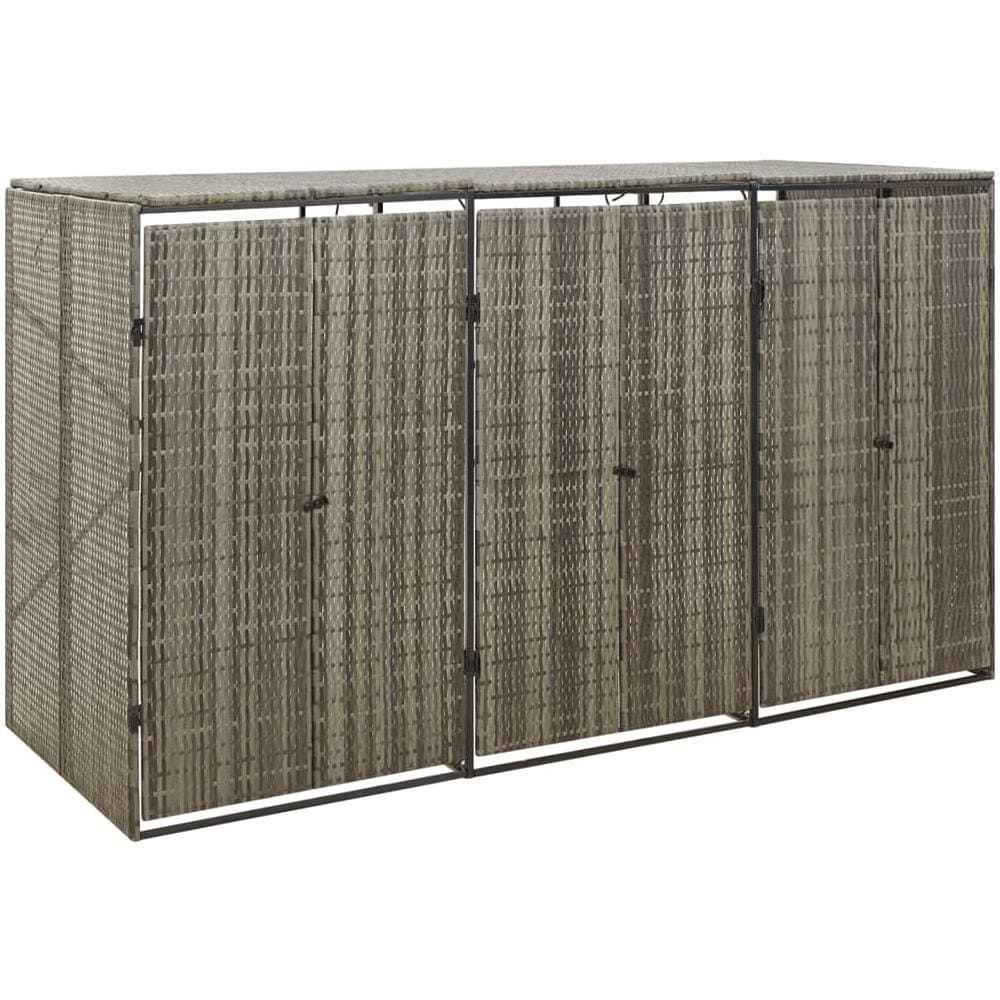 Copribidone Triplo Grigio 207x80x117 Cm In Polyrattan - Foto 1