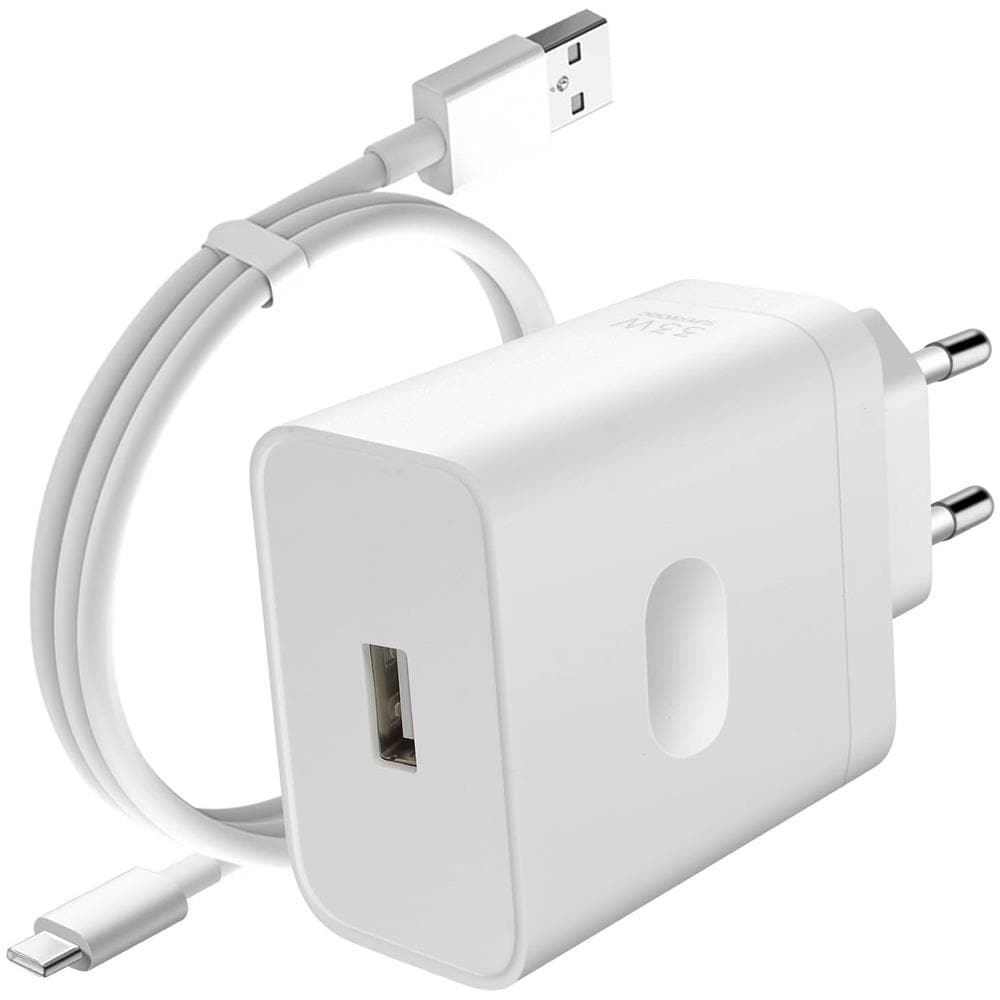Caricabatterie Usb Supervooc 33w Con Cavo Da Usb Verso Usb-c Bianco - Foto 1