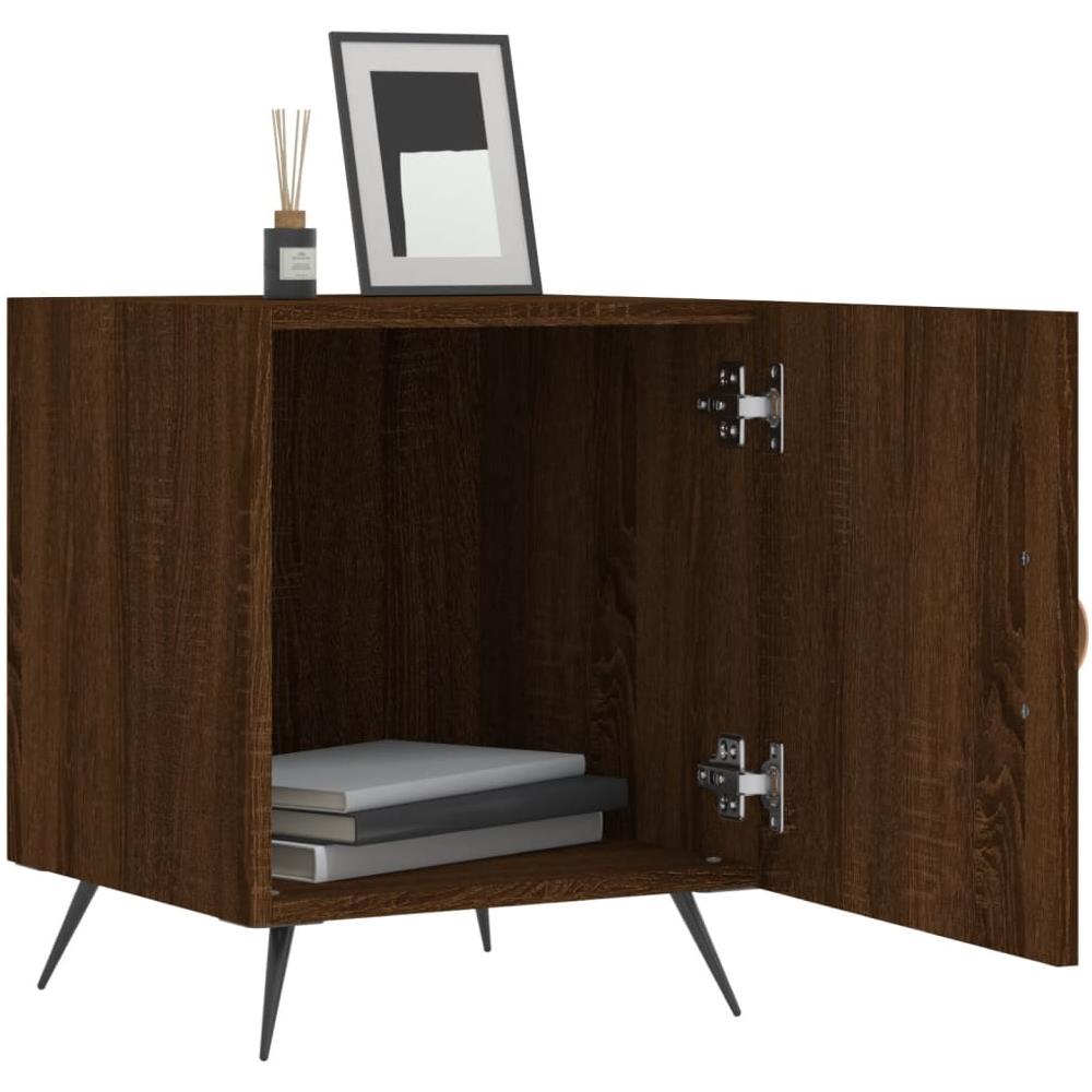 Comodini 2 Pz Rovere Marrone 40x40x50 Cm In Legno Multistrato - Foto 3