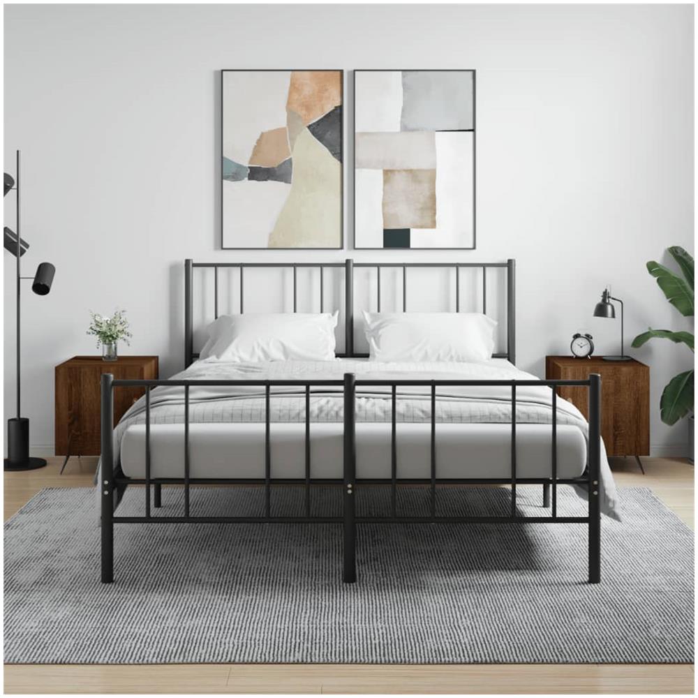 Comodini 2 Pz Rovere Marrone 40x40x50 Cm In Legno Multistrato - Foto 1