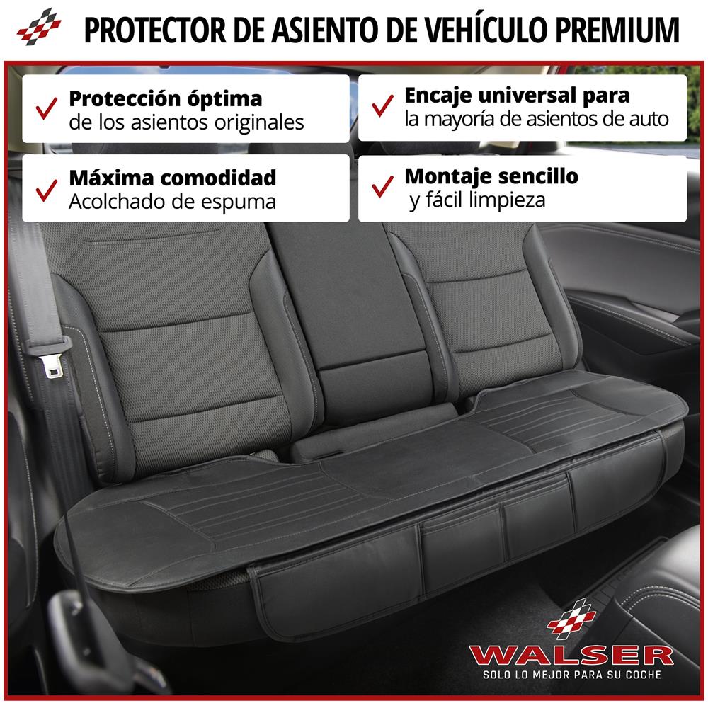 Coprisedile Auto Fernando, Coprisedile Auto Posteriore, Protezione Sedile Auto 1 Pezzo Nero - Foto 2