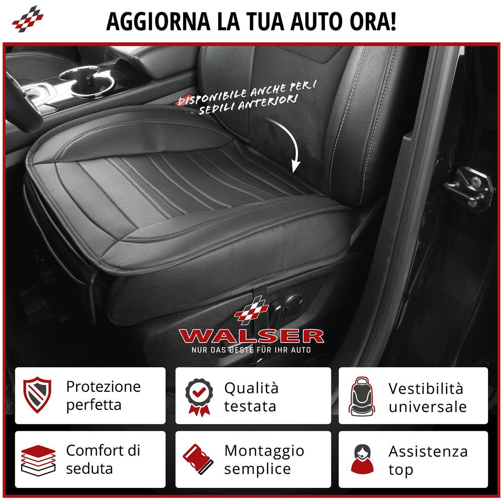 Coprisedile Auto Fernando, Coprisedile Auto Posteriore, Protezione Sedile Auto 1 Pezzo Nero - Foto 6