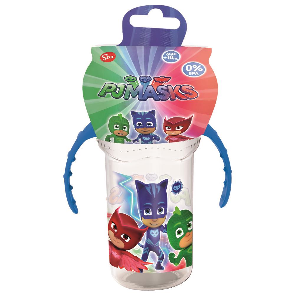 Bicchiere da viaggio PJmasks super pigiamini con manici e beccuccio in silicone 330 ml - Foto 2