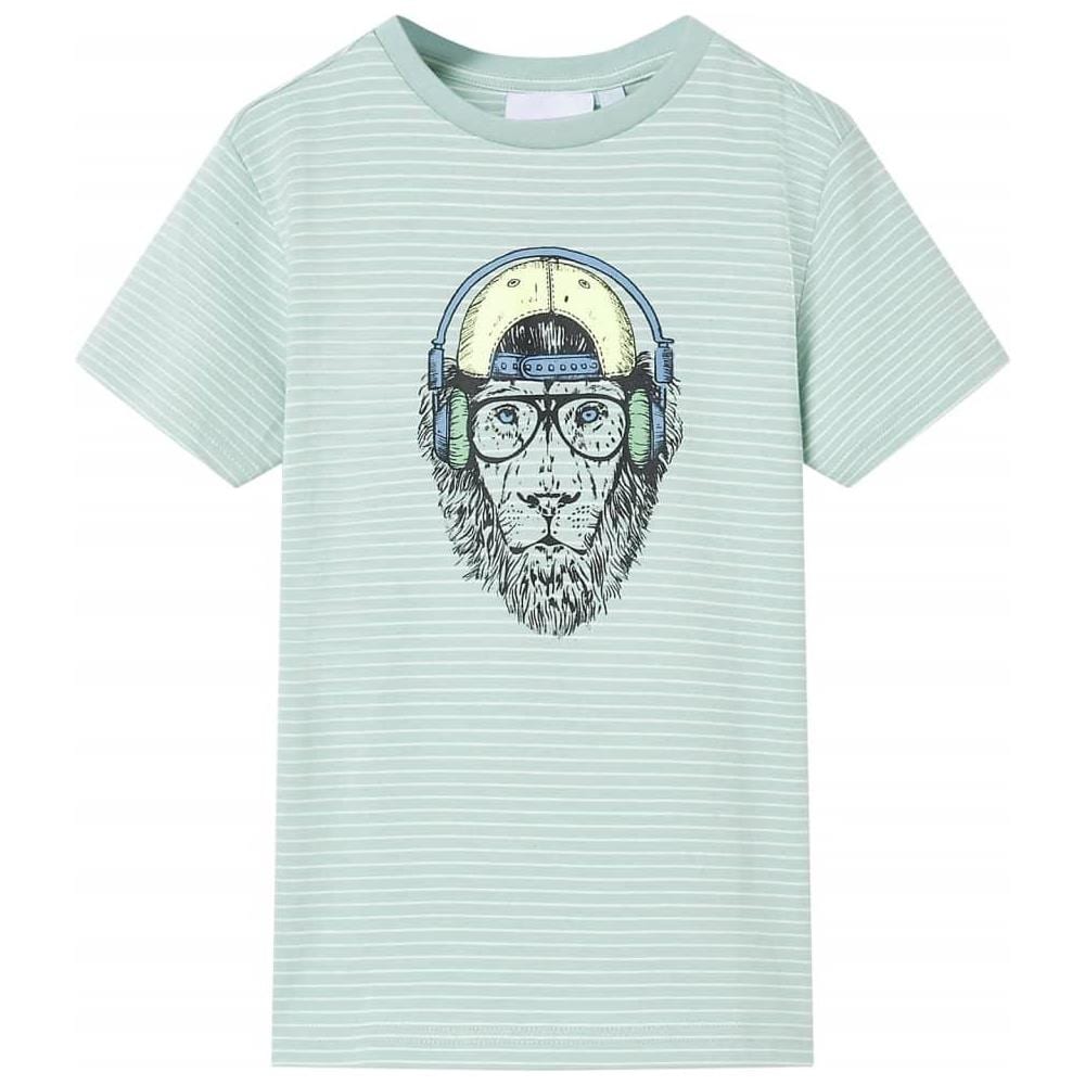 Maglietta da Bambino con Strisce Menta Chiaro 140 - Foto 1