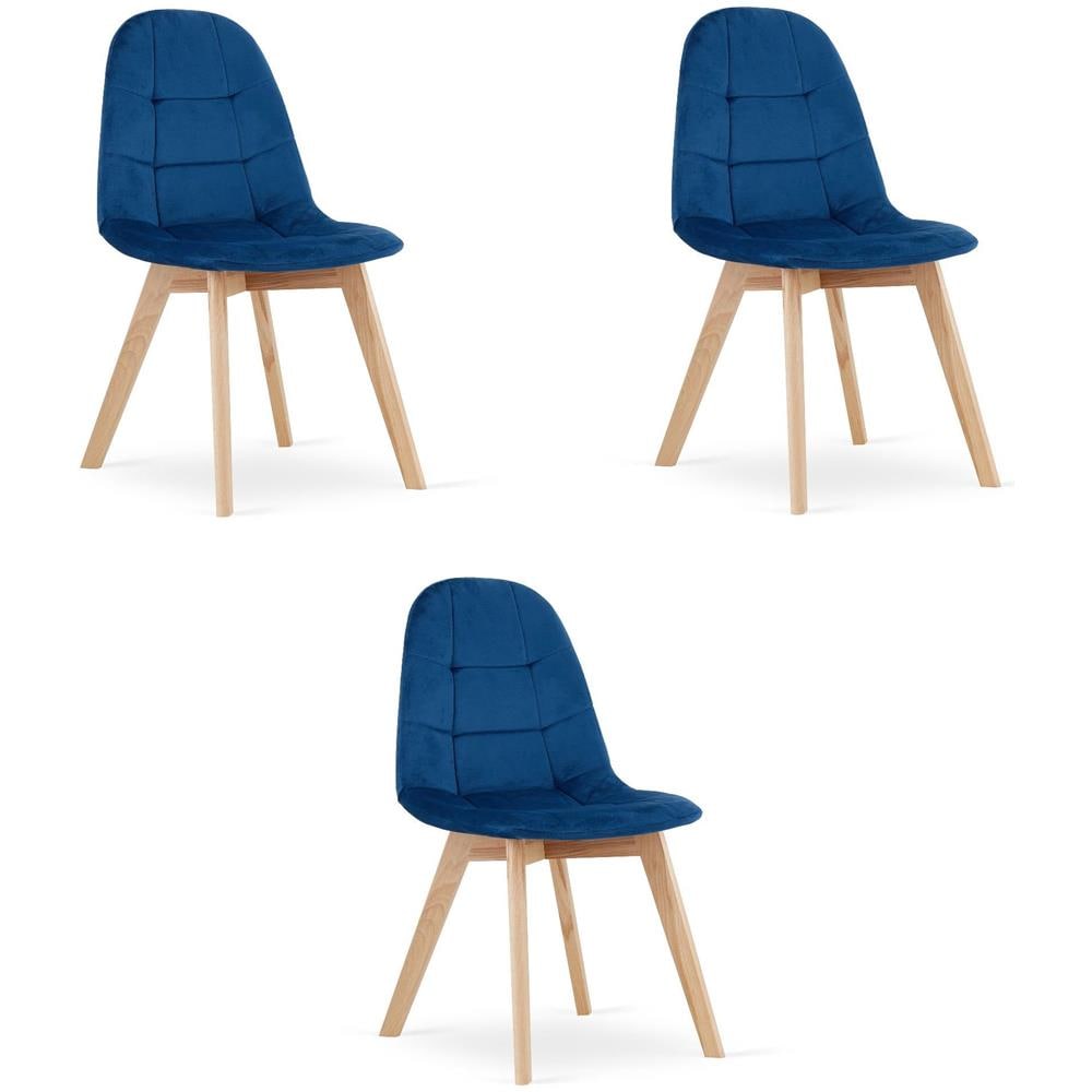 NUUC SEDIA Velluto blu navy Design ergonomico x3 - Foto 1