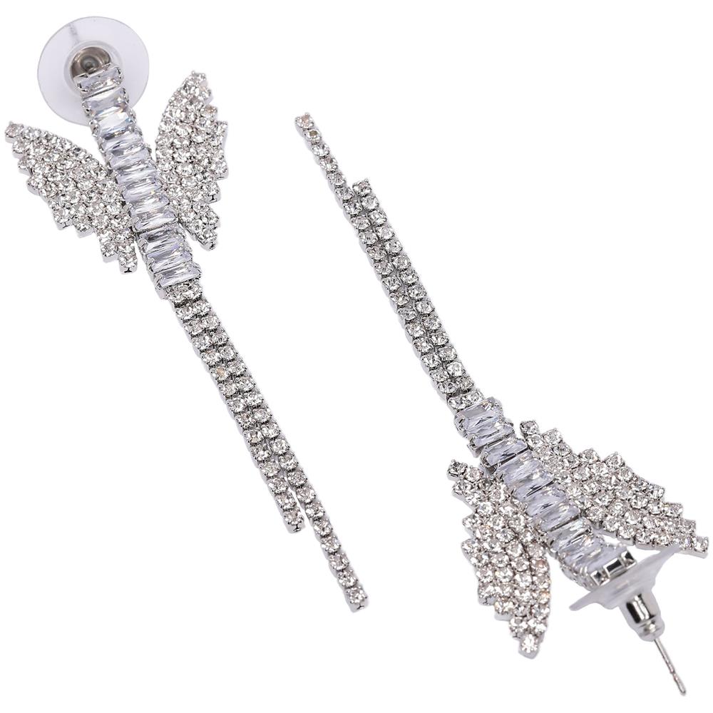 Orecchini Pendenti a Farfalla Brillanti - Foto 2