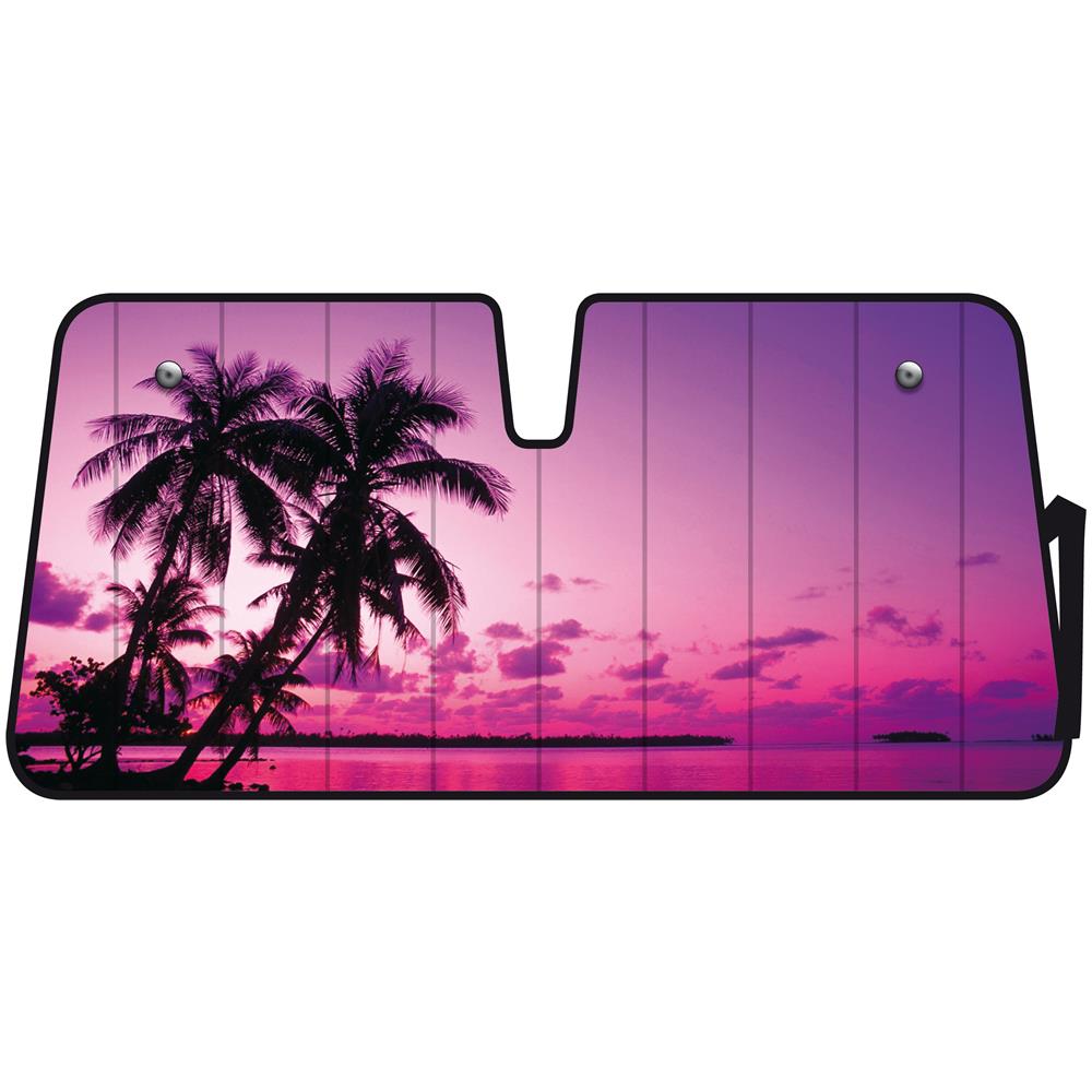 Scudo Termico Per Parabrezza - 68x147 Cm - Palm Beach Sunset - Foto 1