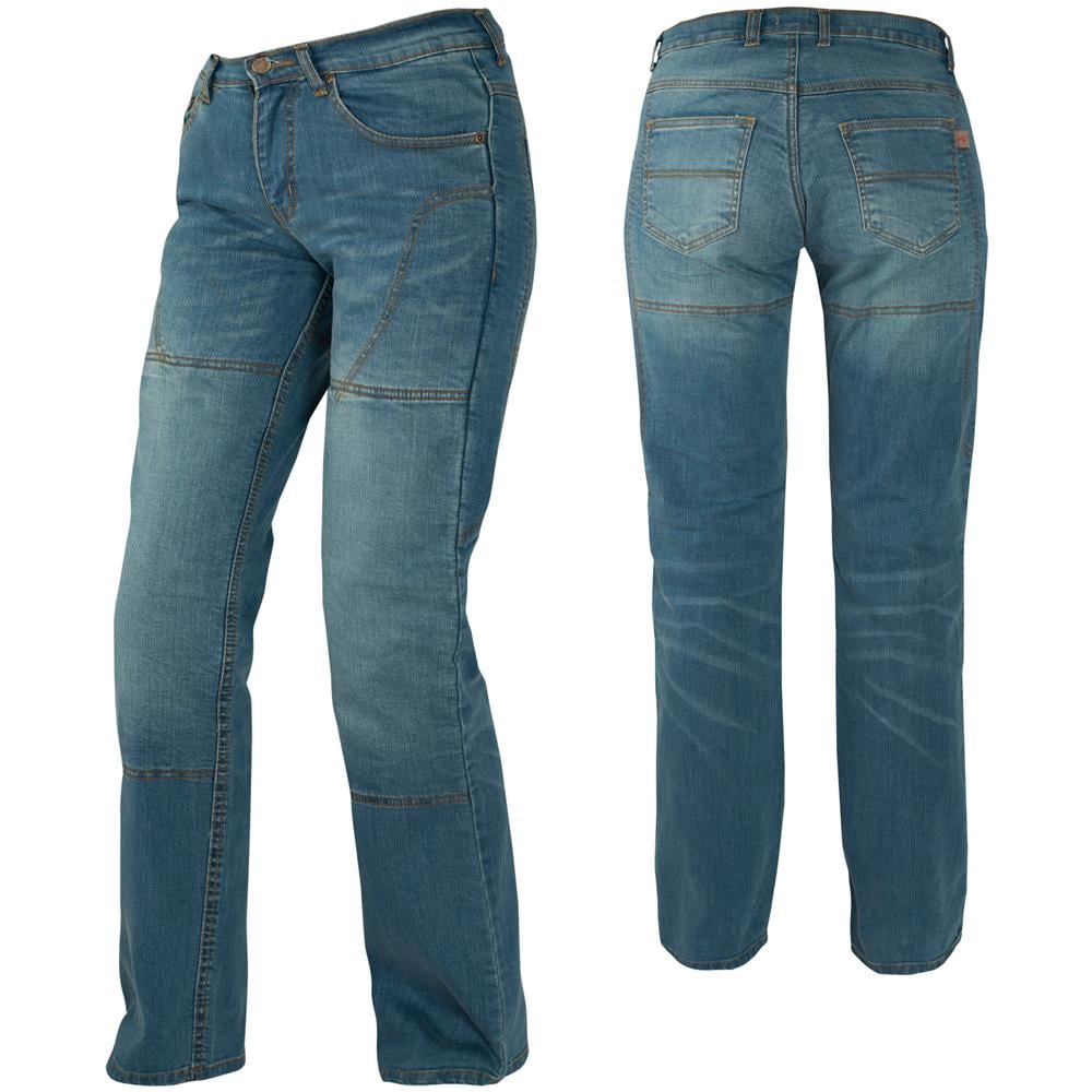 Jeans Donna Pantaloni Lady Moto Protezioni Omologate Rinforzi Aramid Blu 34 - Foto 1