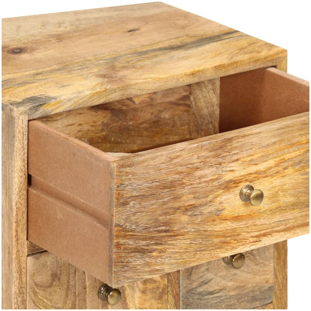 Comodino 36x30x60 Cm In Legno Massello Di Mango - Foto 2