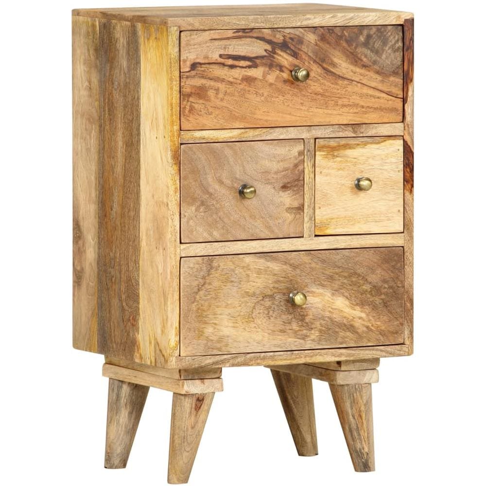 Comodino 36x30x60 Cm In Legno Massello Di Mango - Foto 1
