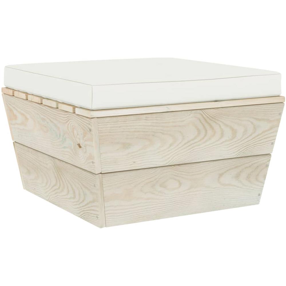 Ottomana Da Giardino Su Pallet Con Cuscino In Legno Di Abete - Foto 1