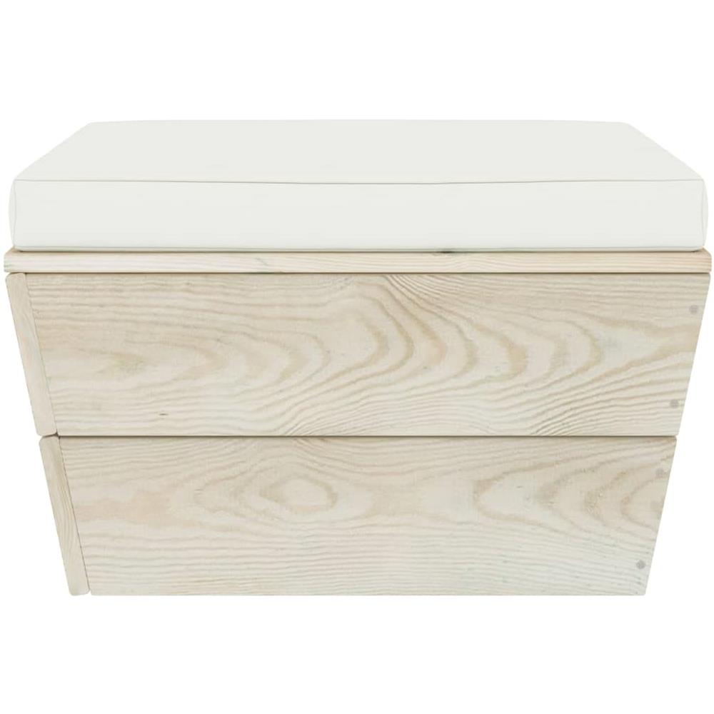 Ottomana Da Giardino Su Pallet Con Cuscino In Legno Di Abete - Foto 2