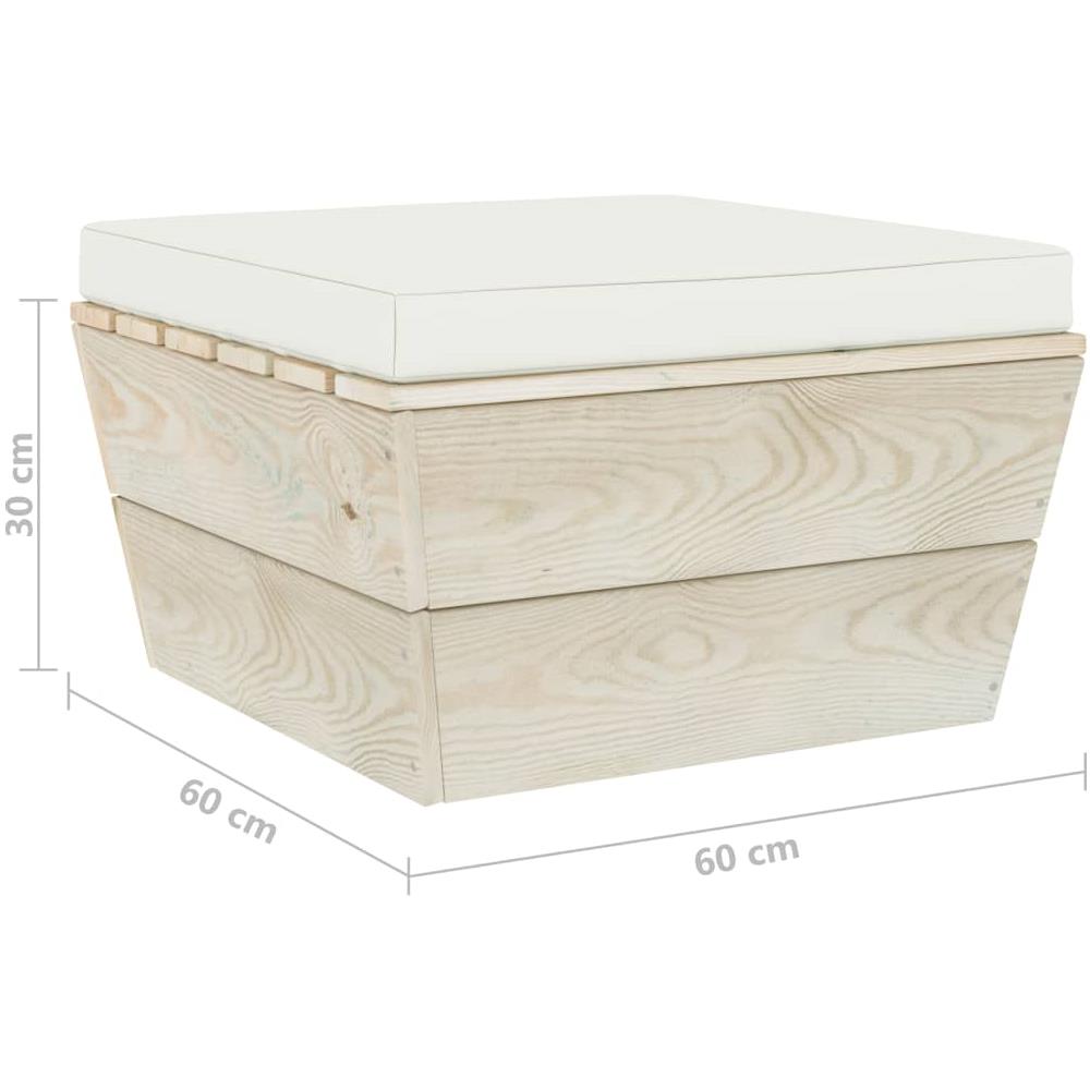 Ottomana Da Giardino Su Pallet Con Cuscino In Legno Di Abete - Foto 8