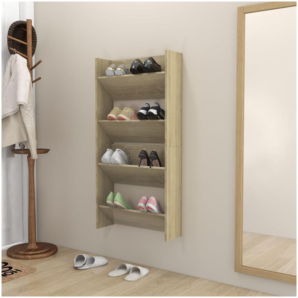 Scarpiere Muro 2 Pz Rovere Sonoma 60x18x60 Cm In Truciolato - Foto 3