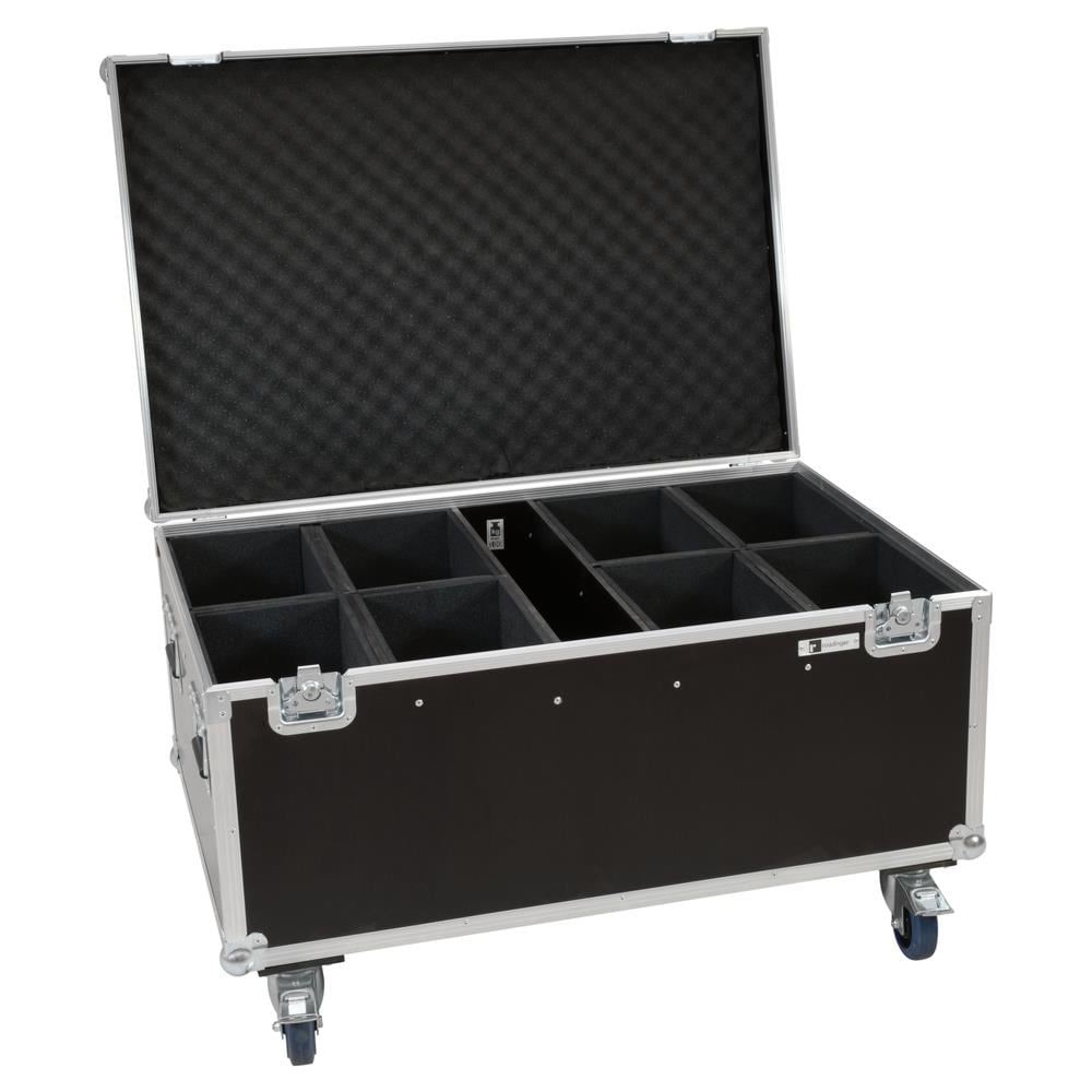 Flightcase 8x Led Ip Par 12x8w Qcl / 12x9 Sql Spot With Wheels - Foto 1