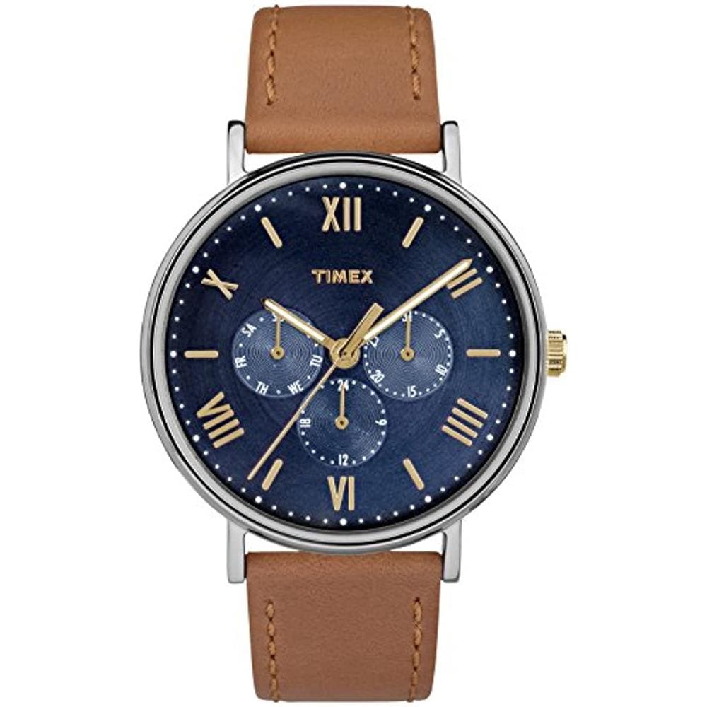 Southview Tw2r29100 Orologio Da Polso Al Quarzo Da Uomo, Cinturino In Pelle, Marrone - Foto 1
