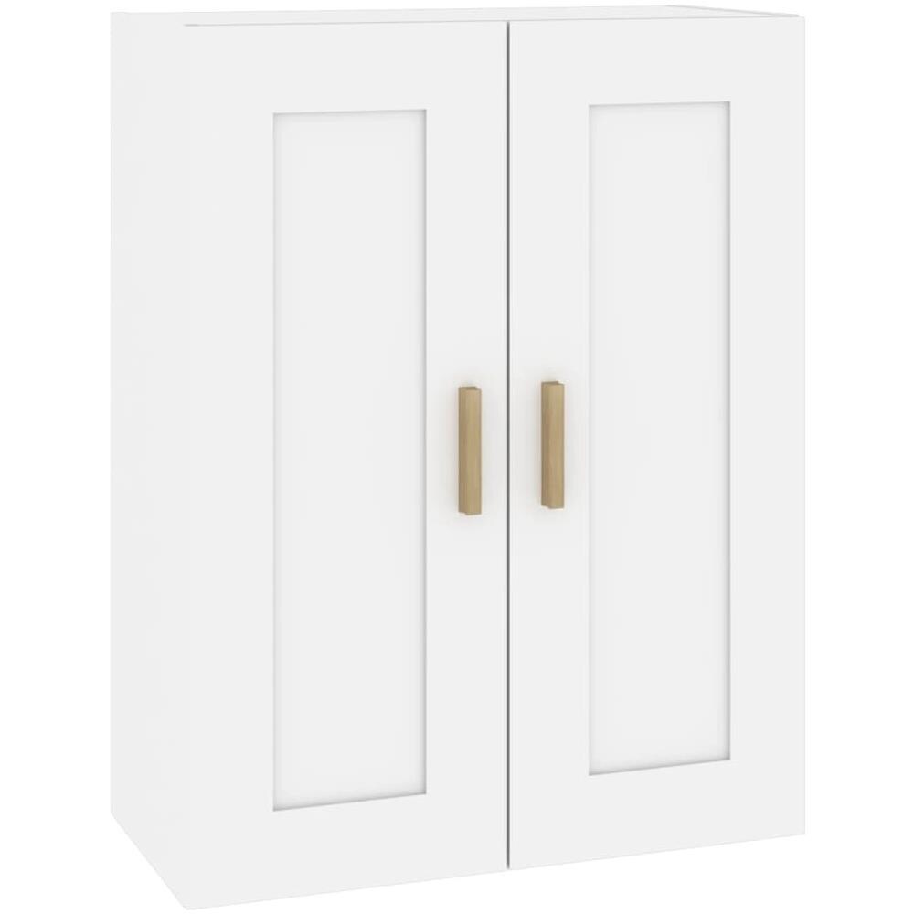 Mobile A Parete Bianco 69,5x32,5x90 Cm In Legno Multistrato - Foto 2