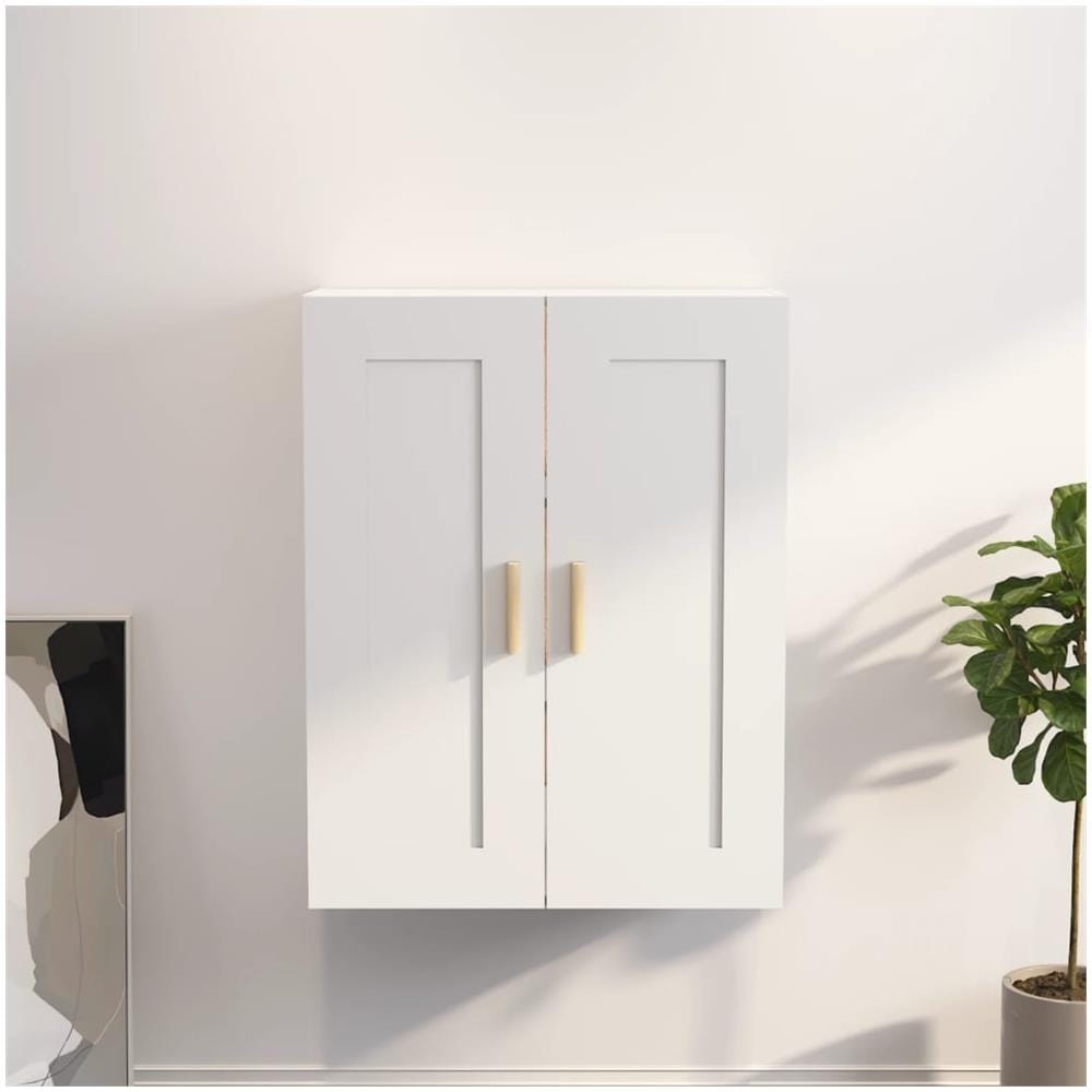 Mobile A Parete Bianco 69,5x32,5x90 Cm In Legno Multistrato - Foto 1