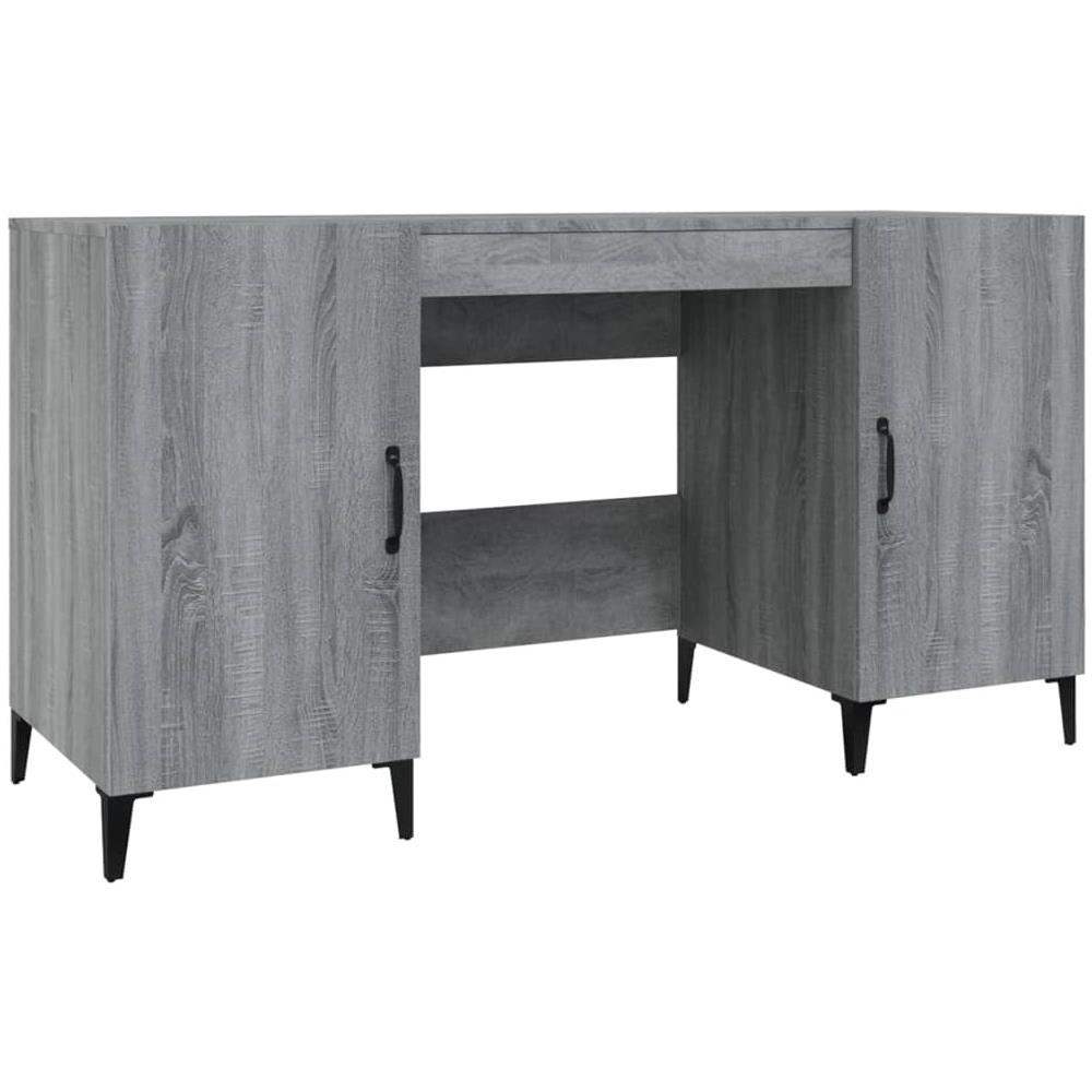 Scrivania Grigio Sonoma 140x50x75 Cm In Legno Multistrato - Foto 2