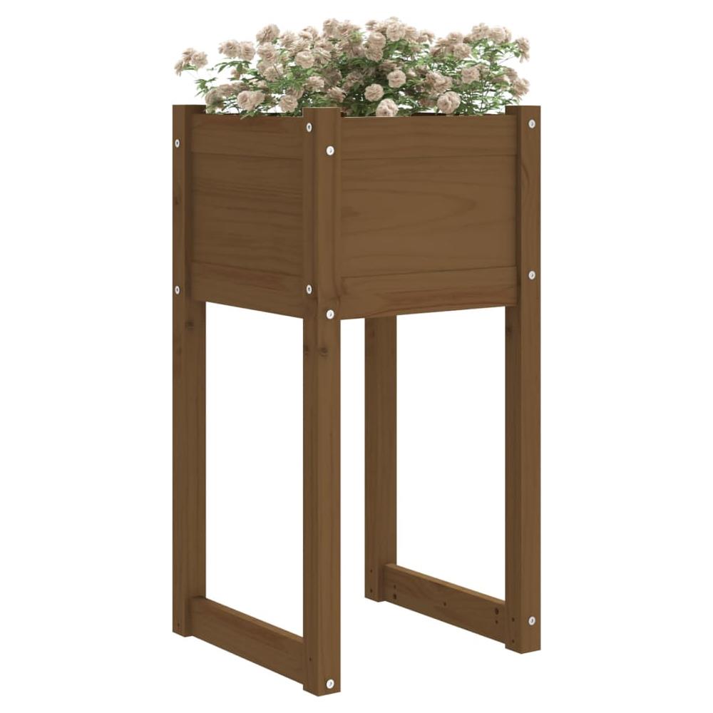 Fioriera Miele 40x40x81 cm in Legno Massello di Pino - Foto 2