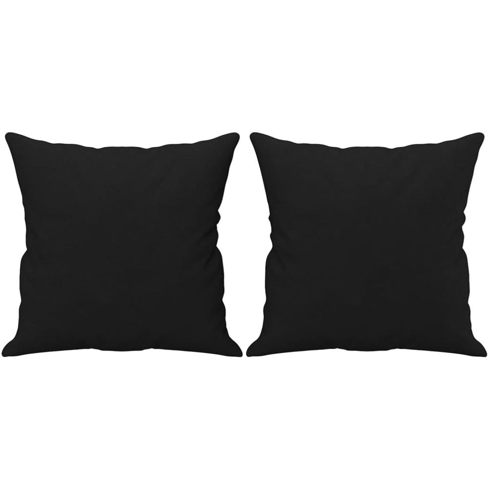 Cuscini Decorativi 2 Pz Nero 40x40 Cm In Tessuto Microfibra - Foto 2