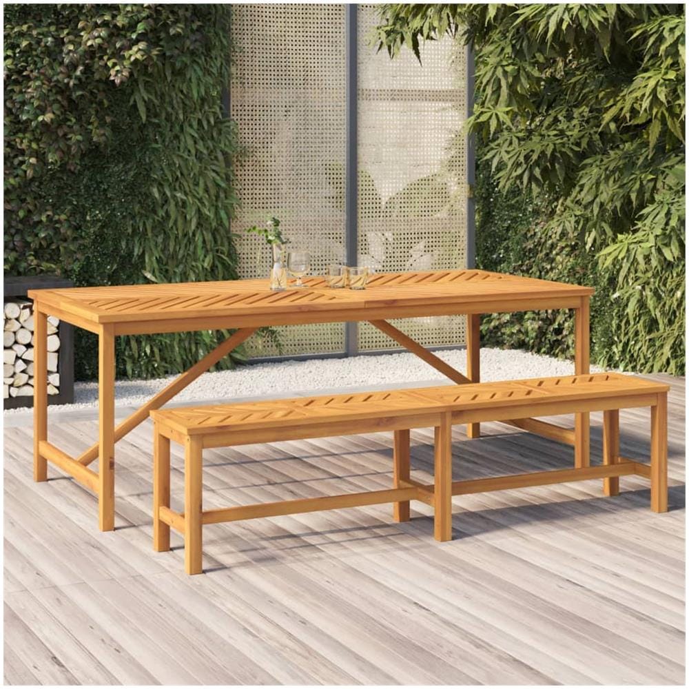 Panca da Giardino 180 cm in Legno Massello di Acacia - Foto 1