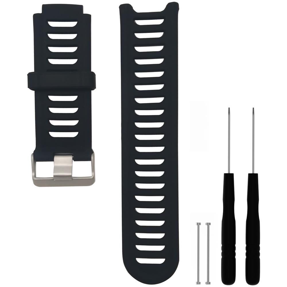 Cinturino Per Orologio In Silicone Garmin Forerunner 910xt Black - Foto 1