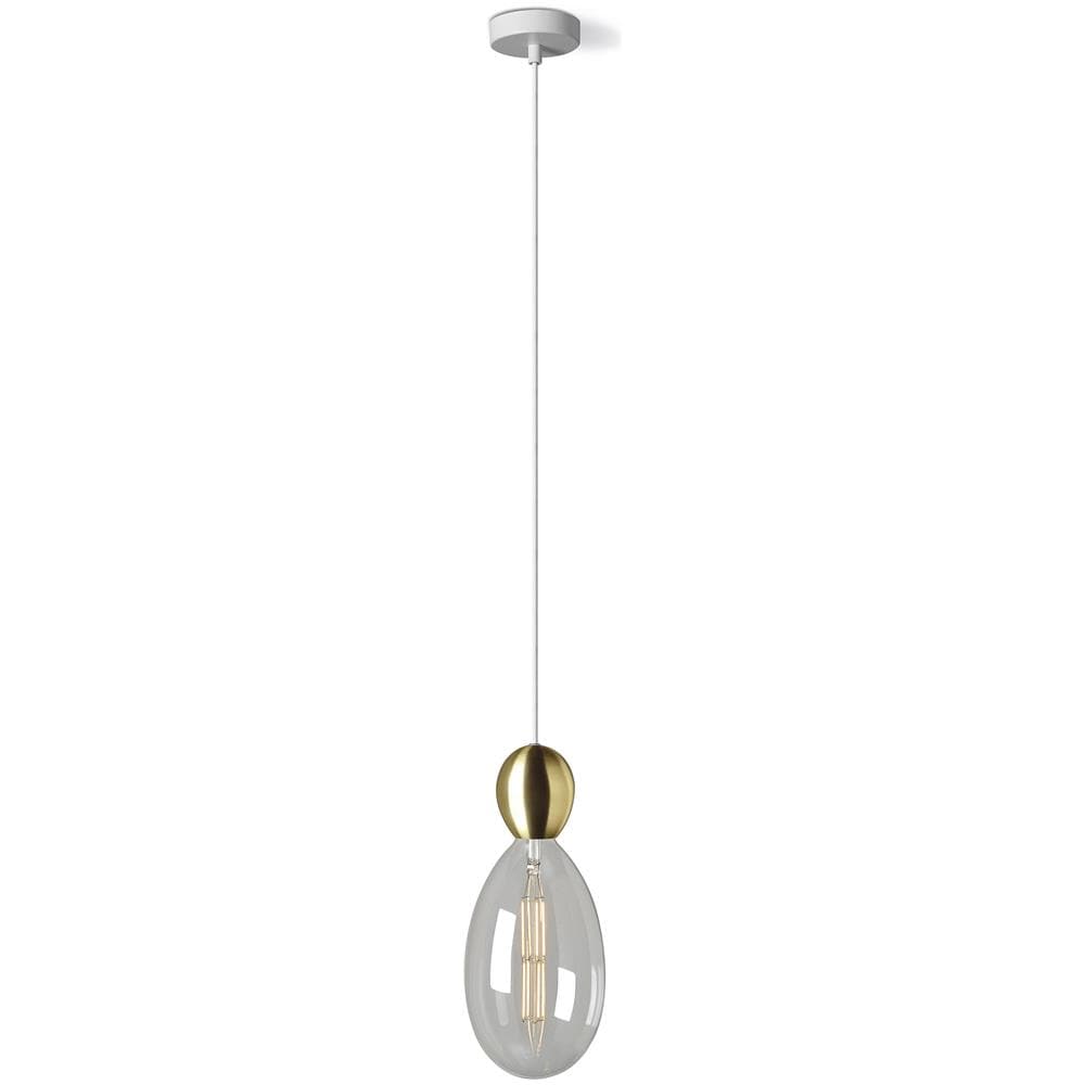 Lampada Elba Sospensione Ottone Trasparente - Foto 1