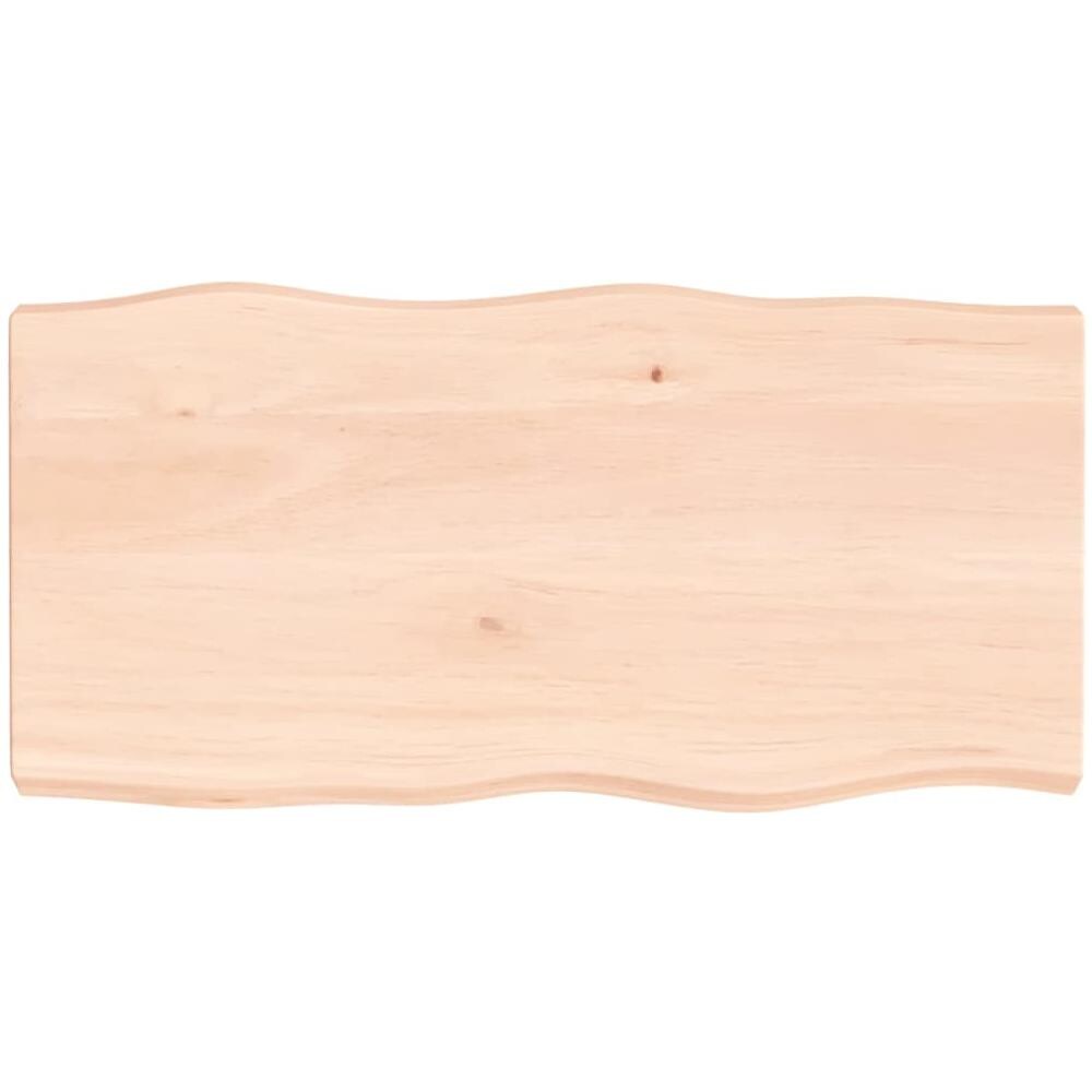 Piano per Tavolo 80x40x (2-6) cm Rovere Non Trattato Bordi Vivi - Foto 1