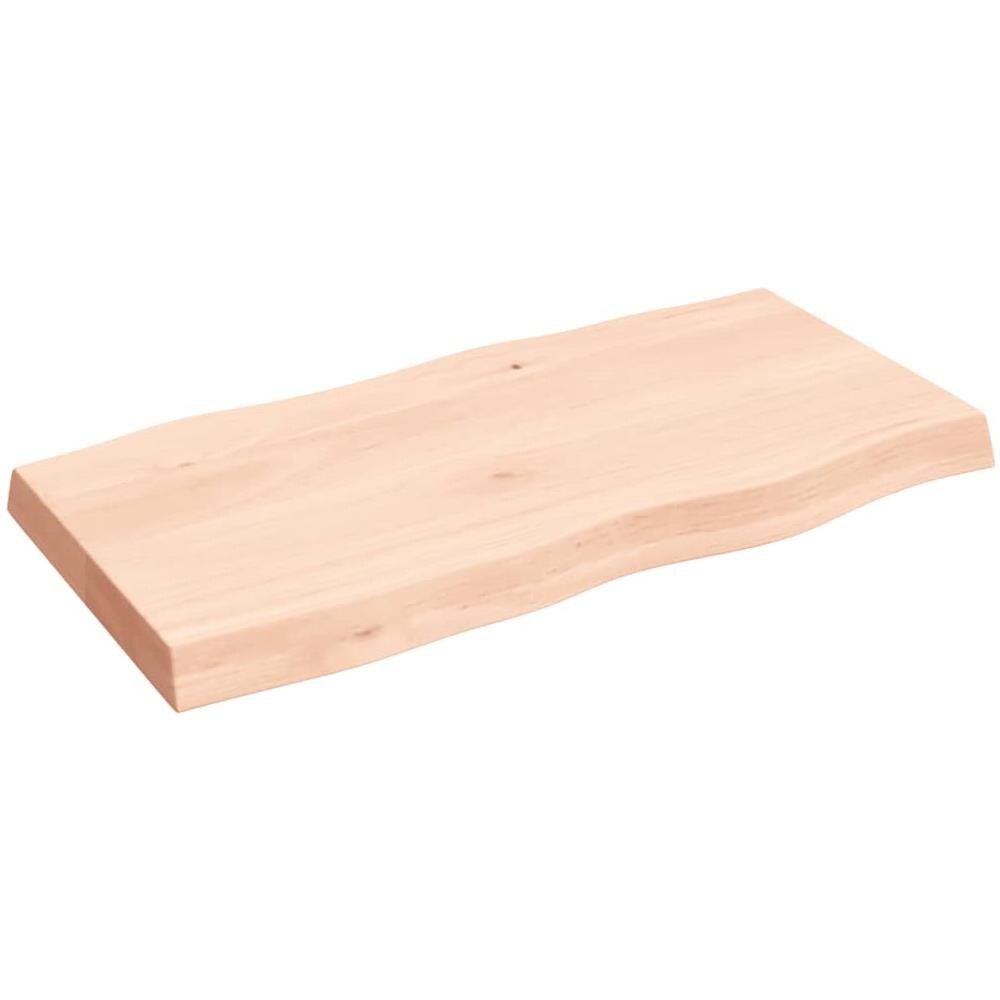 Piano per Tavolo 80x40x (2-6) cm Rovere Non Trattato Bordi Vivi - Foto 2