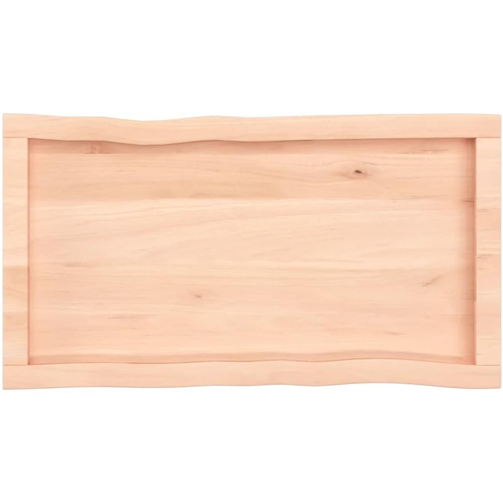 Piano per Tavolo 80x40x (2-6) cm Rovere Non Trattato Bordi Vivi - Foto 4