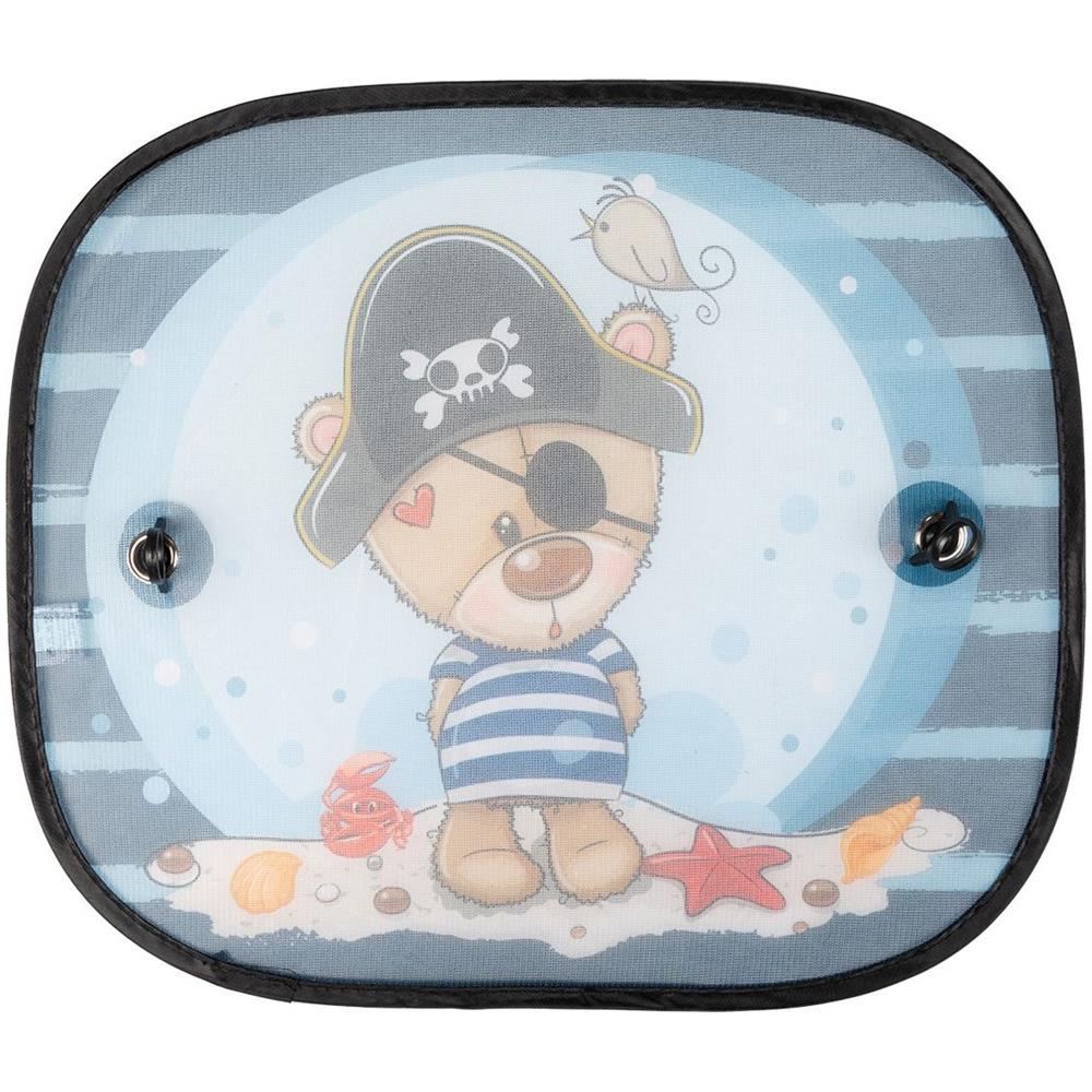 Coppia Tendine Laterali Auto Ventose Incluse Grafica Orsetto 44x36 Cm Universali Bambini Protezione Raggi Solari - Foto 3