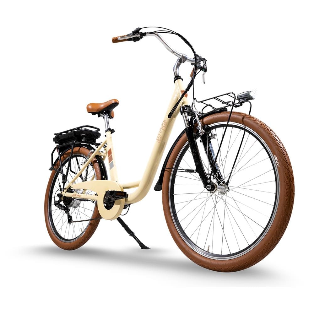 City bike vintage Shirley 250W, ruota da 26", freni V-brake a /p, cambio Shimano RS-36, batteria ultra slim 10Ah - Foto 2