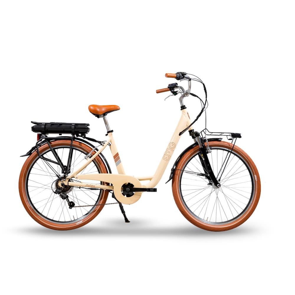 City bike vintage Shirley 250W, ruota da 26", freni V-brake a /p, cambio Shimano RS-36, batteria ultra slim 10Ah - Foto 1