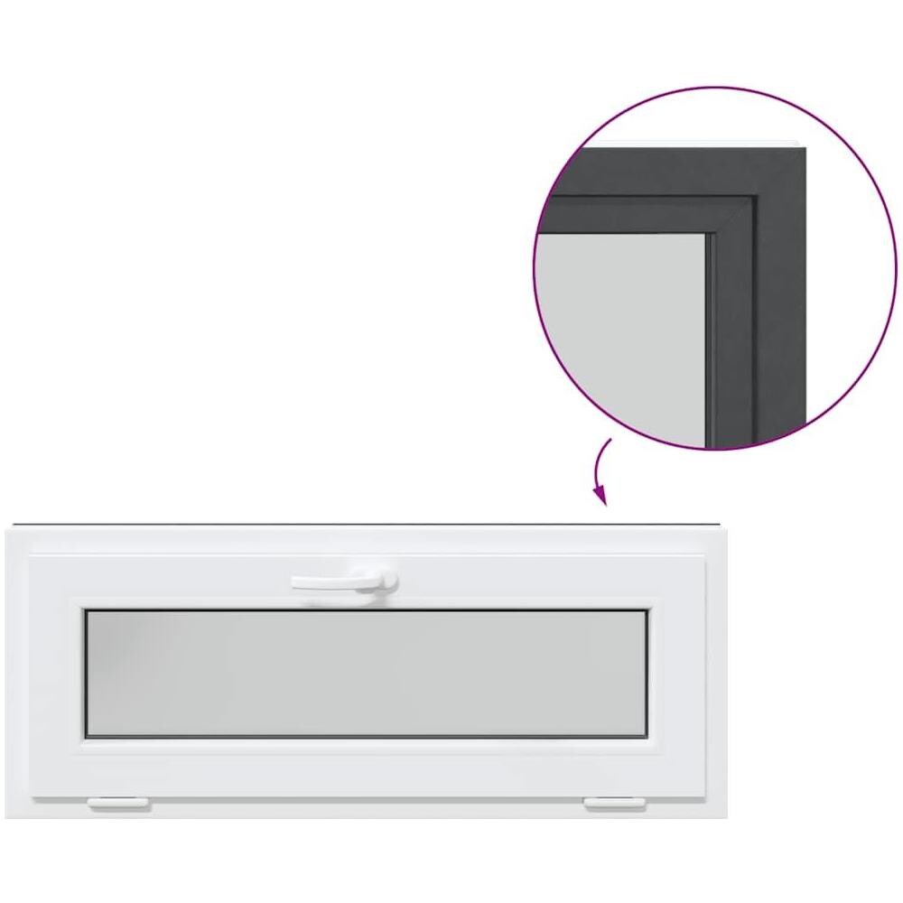 Finestra Seminterrato RISOR 110x40 cm Tilt 3 Vetri Antracite - Foto 1