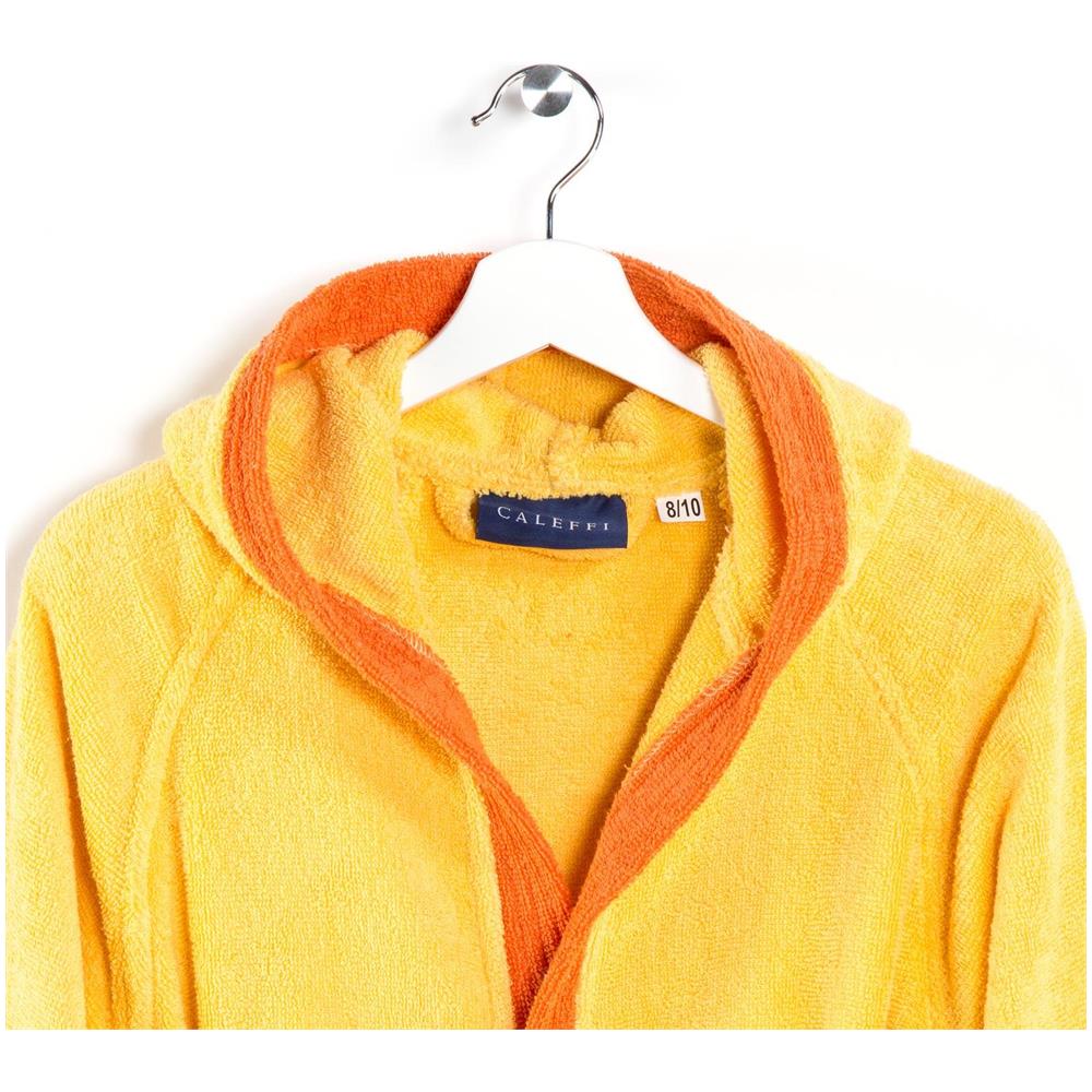 Accappatoio Con Cappuccio Spugnissima Young In Cotone Colore Giallo Misura 46 Anni - Foto 1