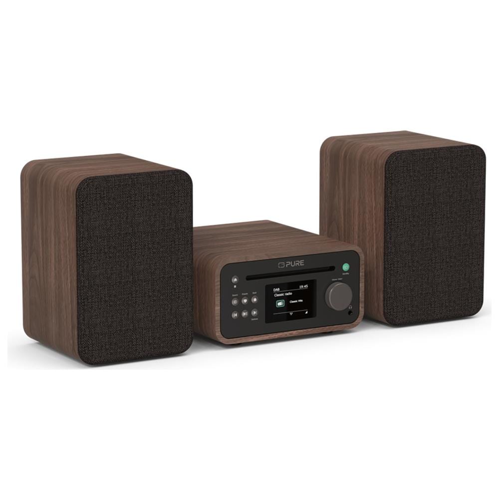 Classic Stereo Mini Microsistema audio per la casa 40 W Marrone, Noce - Foto 2