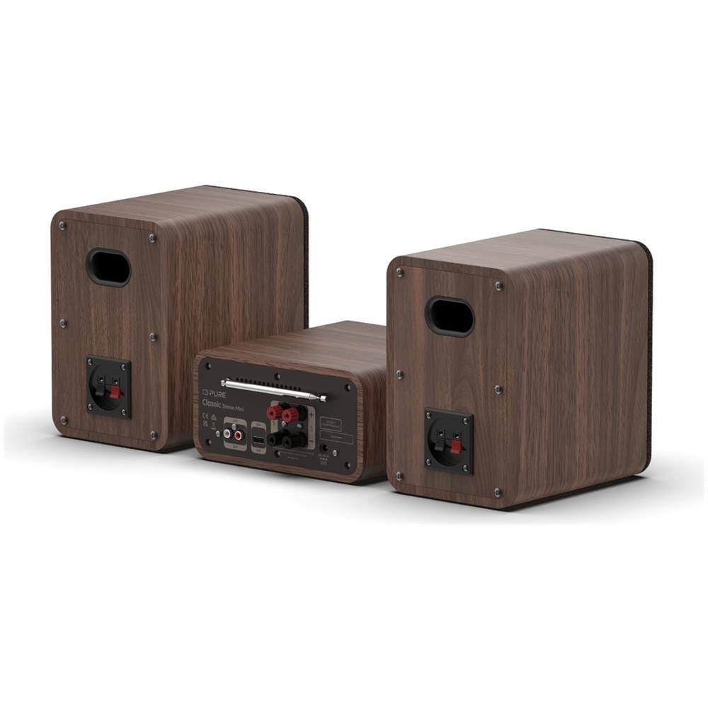 Mini Microsistema Classic Stereo Audio 40W Marrone /Noce - Foto 4