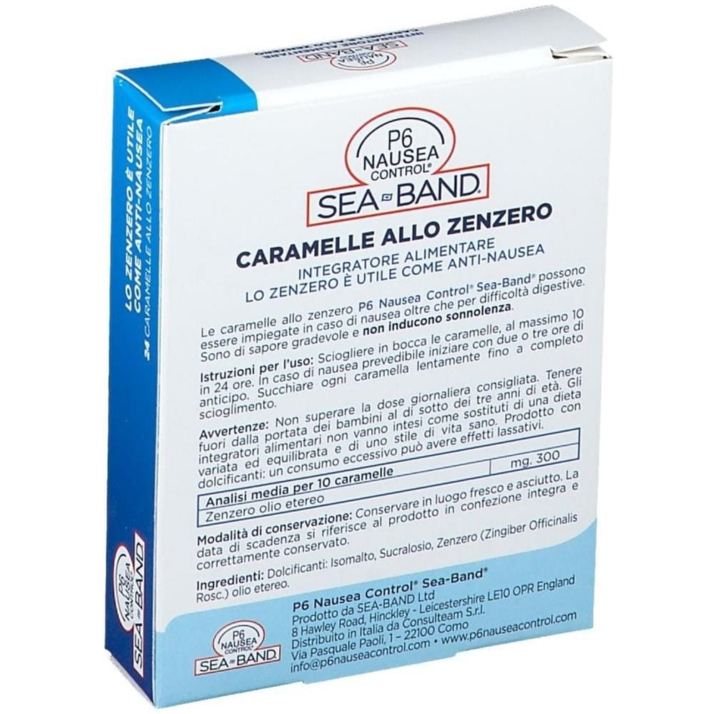 P6 Nausea Control Caramelle Anti Nausea Viaggio allo Zenzero 24 Pezzi - Foto 1