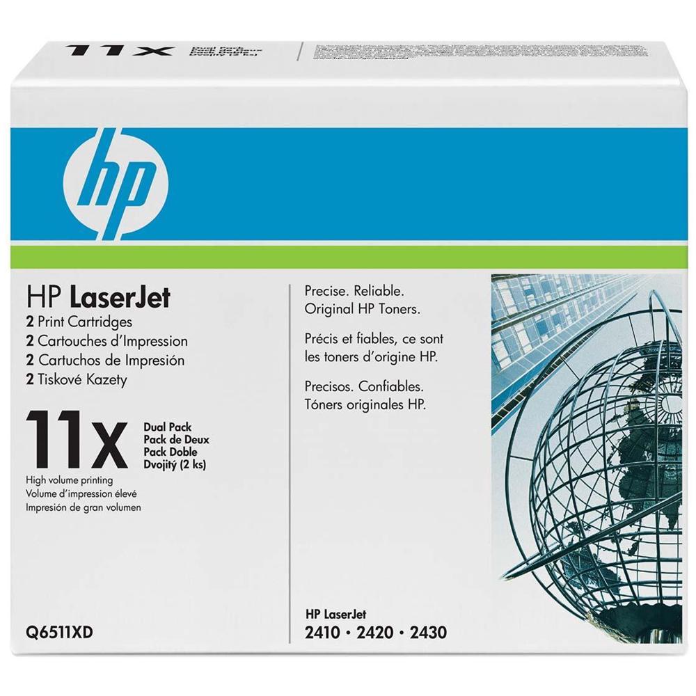 Q6511XD Toner Originale Nero LaserJet 2410/2420 Capacità 12000 Pagine Confezione 2 pezzi - Foto 2