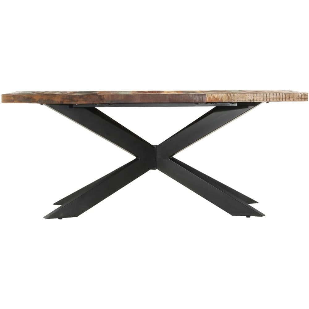 Tavolo Da Pranzo 180x90x76 Cm In Legno Massello Di Recupero - Foto 2