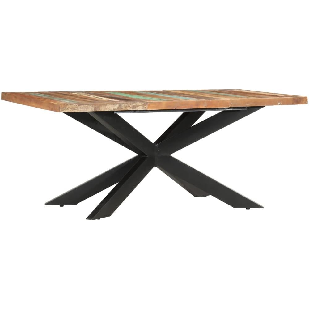 Tavolo Da Pranzo 180x90x76 Cm In Legno Massello Di Recupero - Foto 14
