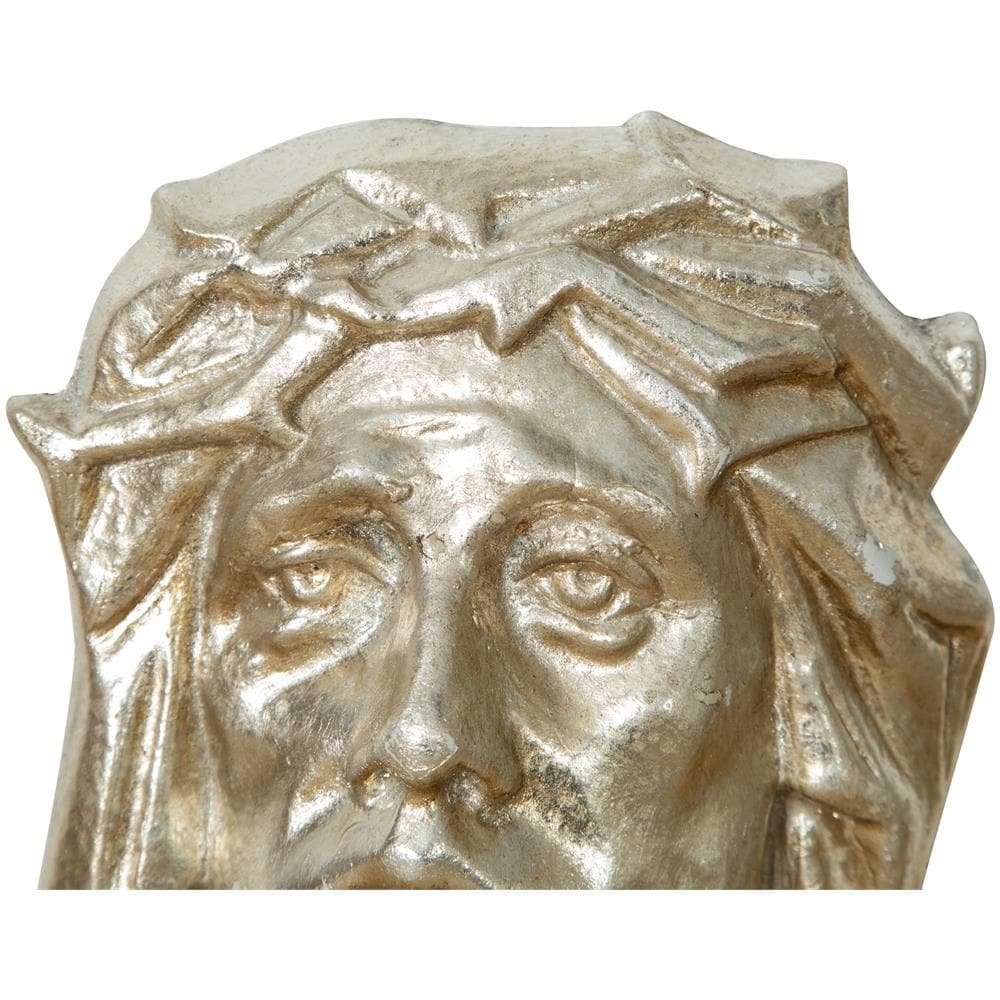 Decoro Da Parete Volto Cristo Finitura Argento M Made In Italy - Foto 1