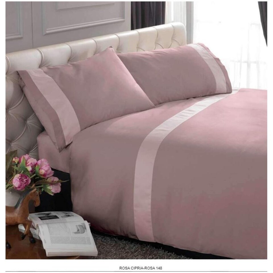 Set Lenzuola In Cotone Egiziano 600 Fili – 4 Pezzi Per Letto Matrimoniale, Tasca Profonda 45,7 Cm, Colore Rosa Cipria, Morbido E Traspirante
